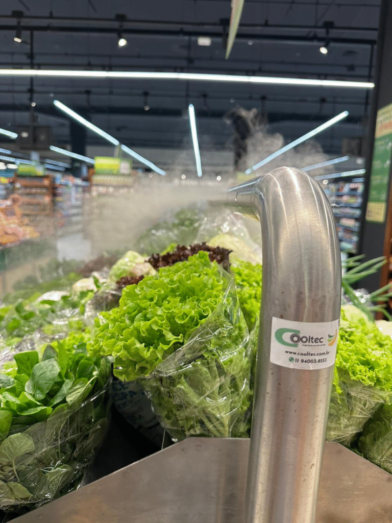 Fumacinha sobre verduras