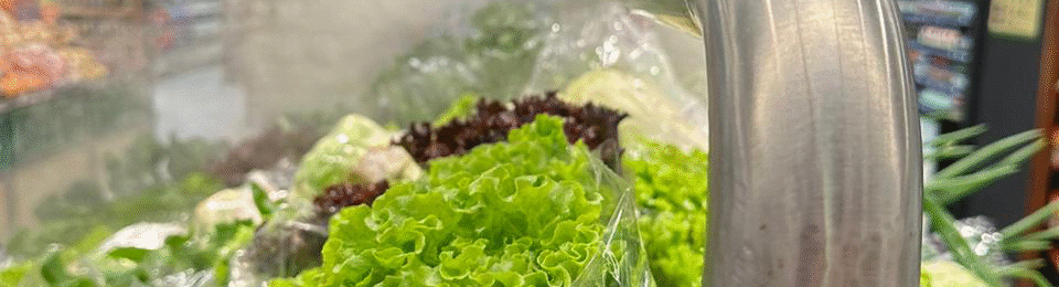 Fumacinha sobre verduras