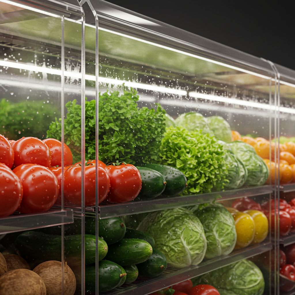 Frutas e legumes dentro de uma câmara pressurizada